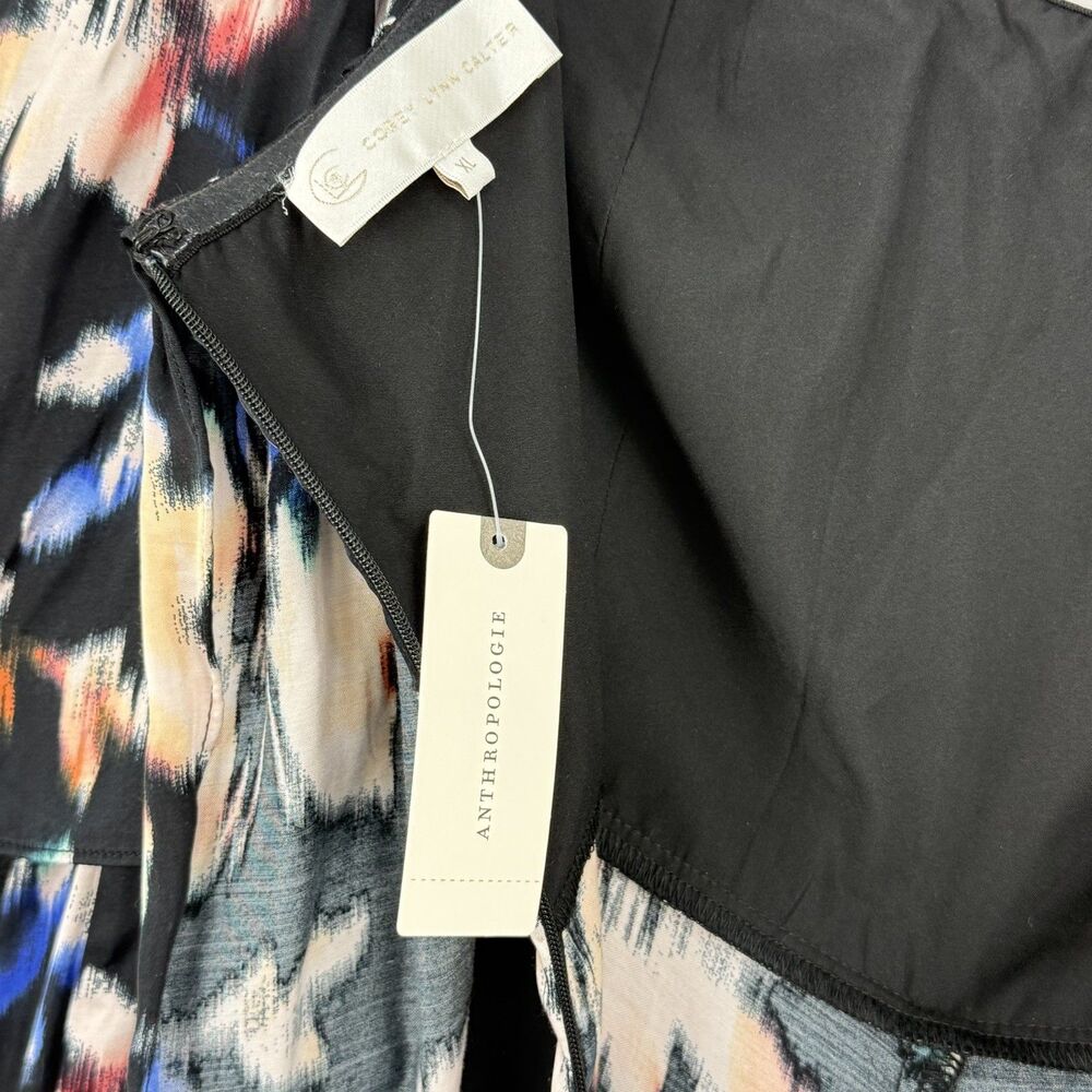 NWT Anthropologie Corey Lynn Calter Black Floral Strapless Jumpsuit Size XL - Picture 5 of 16